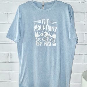 Pastel Heather Blue Graphic Tee